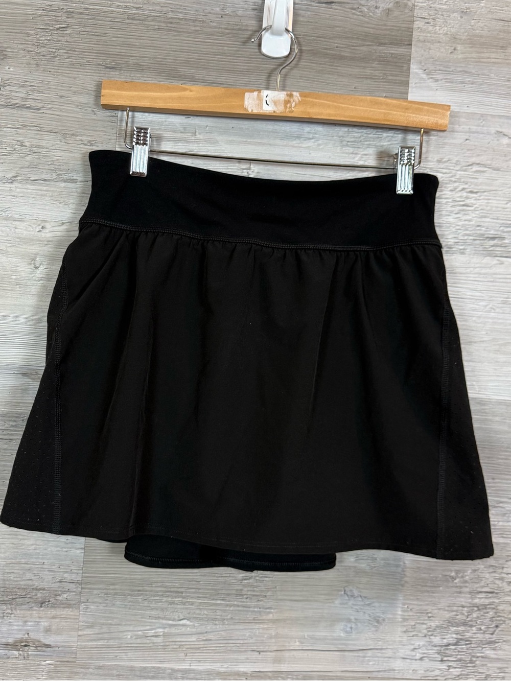 SPANX Get Moving Skort Black Size L Active Tennis Golf Skirt Pockets 50196R